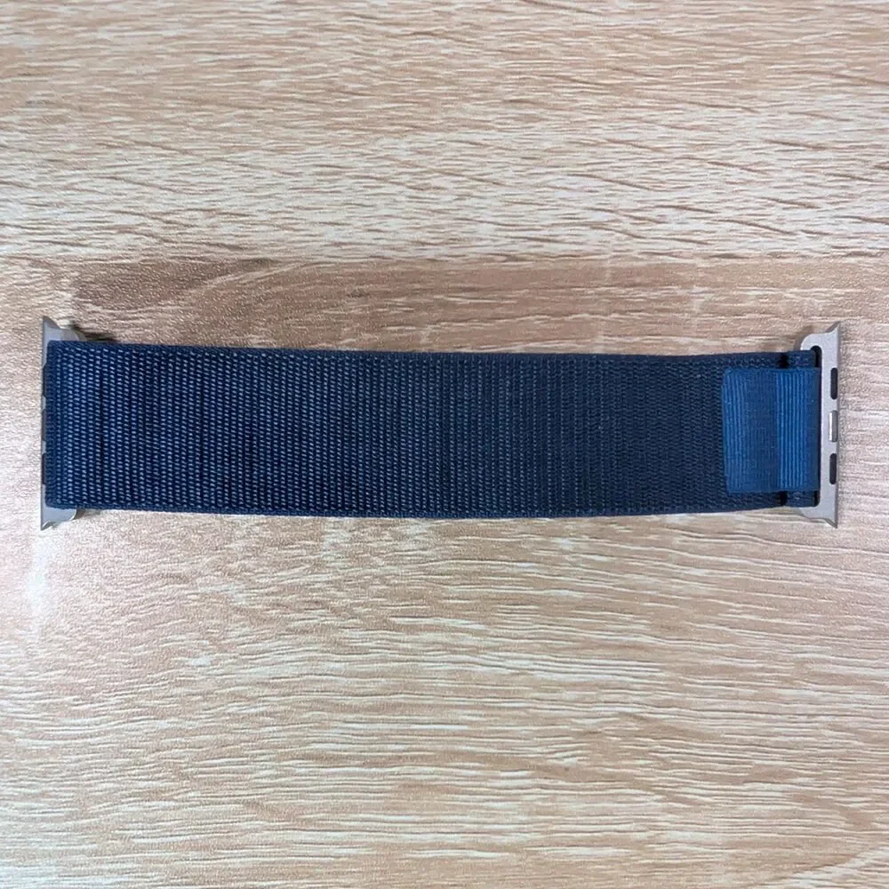 Apple Watch Nylon Sport Loop Band Blue Adjustable 42mm 44mm 45mm